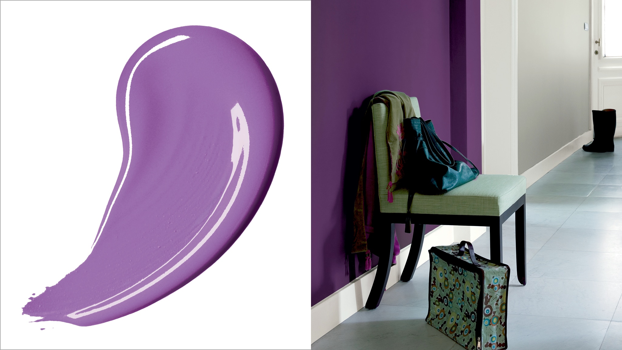 色调浓郁的紫色可彰显自信魅力，尽管它通常用作点缀色而不是主色。